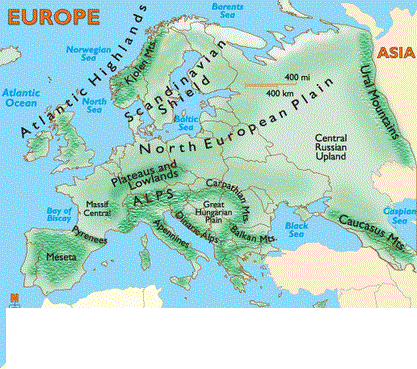landforms of europe